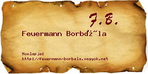Feuermann Borbála névjegykártya